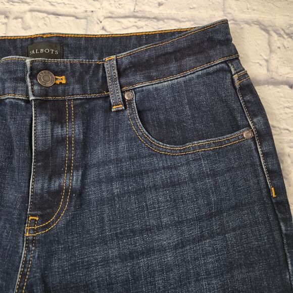Talbots Women's Everyday Relaxed Jeans Ankle Corsica Dark Wash Stretch size 8 - Picture 5 of 12